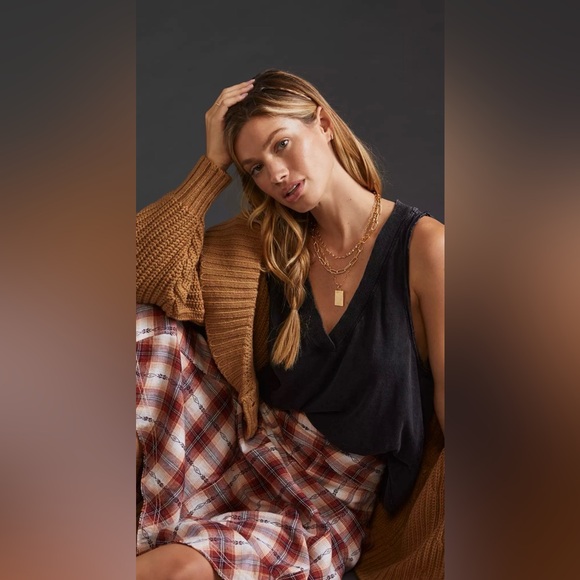 Anthropologie Black Sleeveless Top - Picture 2 of 10